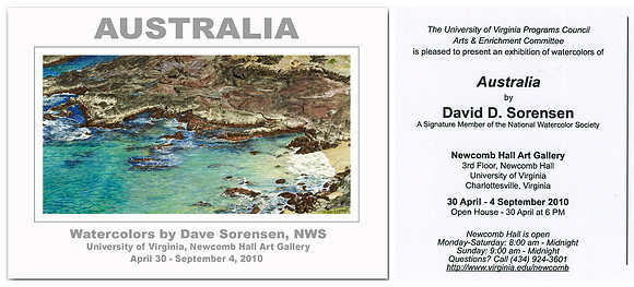 Invitation to 2010 Solo Exhibition at UVA
