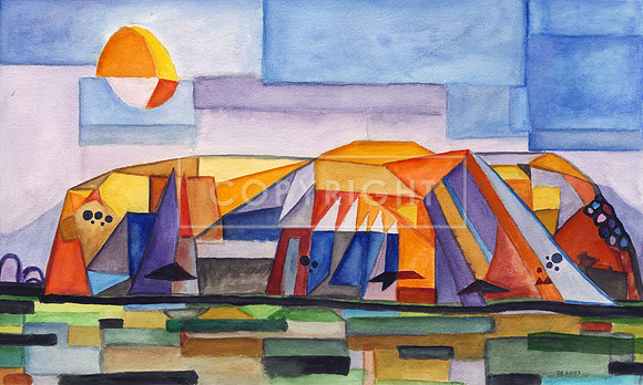 Ayers Rock ala Paul Klee-Version 2