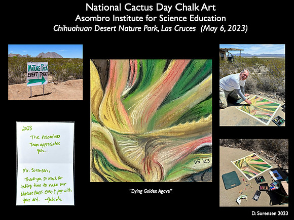 National Cactus Day Chalk Art, Asombro Institute