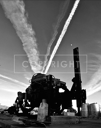 Railyard Engine Contrails